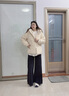 波司登25新款羽絨服女短款寬松休閑通勤連帽冬季舒適保暖外套B250245202 暖絨米7C28 S 160/84A 體重約100-110斤 曬單實(shí)拍圖
