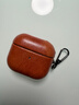 杉哲蘋(píng)果airpodspro3保護套真皮瘋牛皮君airpods4代皮質(zhì)無(wú)線(xiàn)耳機新款1代馬高檔airpods2三代保護皮套 淺棕色*100%油臘瘋馬皮 蘋(píng)果 Airpods 3 曬單實(shí)拍圖