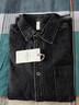 金古萊復古水洗牛仔襯衫男長(cháng)袖春秋款寬松美式休閑襯衣潮流簡(jiǎn)約大碼外套 黑色 2XL 【體重160-180斤】 曬單實(shí)拍圖