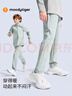 moodytiger【奶皮褲】男童長(cháng)褲柔軟透氣25年秋季新品兒童舒適彈力戶(hù)外運動(dòng)褲 鼠尾草色 160 曬單實(shí)拍圖