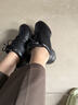 哈羅曼（hellomen）2025秋冬新款全皮廣場(chǎng)舞鞋女軟底中跟跳舞鞋水兵舞鞋爵士舞蹈鞋女 969黑色全皮 37 (235mm) 曬單實(shí)拍圖