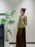 布符旗袍上衣2025年秋季新品寶相花偏襟明線(xiàn)設計手工盤(pán)扣日常百搭 敦煌 S 曬單實(shí)拍圖