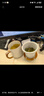 青花汝窯茶杯水杯陶瓷帶蓋茶水分離可定制送禮家用高檔辦公馬克杯 米黃汝窯素面-辦公杯 曬單實(shí)拍圖