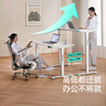 黑白調電動(dòng)升降桌電腦桌實(shí)木國家補貼書(shū)桌電競桌子辦公學(xué)習家用N1白1.2m 曬單實(shí)拍圖