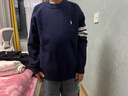 左西男童毛衣秋冬兒童學(xué)院風(fēng)加厚針織衫2025新款打底冬裝 藏青色 150 曬單實(shí)拍圖