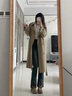 春秋款純色風(fēng)衣外套女寬松百搭雙排扣小個(gè)子中長(cháng)款學(xué)院風(fēng)jk大衣 卡其-長(cháng)款 M （110-130斤） 曬單實(shí)拍圖
