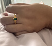 詩(shī)普琳黃金戒指古法足金鎏彩工藝墨綠色琺瑯葫蘆福祿國風(fēng)時(shí)尚  約4.98g（滿(mǎn)綠） 曬單實(shí)拍圖