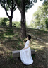 斤慕新中式國風(fēng)連衣裙套裝女夏季蝴蝶印花半身長(cháng)裙兩件套顯瘦氣質(zhì) M（建議95-110斤） 曬單實(shí)拍圖