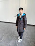 鴨鴨官方兒童羽絨服男童2025年最新款冬季中長(cháng)款工裝中大童裝保暖外套 經(jīng)典黑 140 cm 曬單實(shí)拍圖