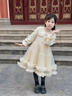 安妮優(yōu)兒（Anneyol）女童連衣裙冬裝小女孩秋冬款加絨裙子2025新款兒童秋季穿搭公主裙 香檳色加絨 160 曬單實(shí)拍圖