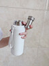 伊千錦保溫杯女款水杯食品級不銹鋼高顏值2025新款外出大容量茶水分離杯 【顯溫316款】奶芙白 600ml 送杯刷提繩/杯蓋可喝水 曬單實(shí)拍圖
