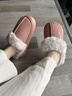 樸西2025新款增高棉拖鞋女士冬季室內家居麂皮絨保暖厚底情侶棉拖男 粉色 36-37 曬單實(shí)拍圖