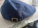 德西納（denssyne）貝雷帽男四季雙層防風(fēng)棉戶(hù)外休閑百搭旅游黑色前進(jìn)帽中老年人帽子 深藍 均碼 可調節(55-59cm) 曬單實(shí)拍圖