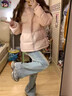 鏡莎小個(gè)子超好看棉服女2025新款冬季甜美面包服韓系羽棉襖絨服女外套 元氣粉色 均碼 可以備注碼數 曬單實(shí)拍圖