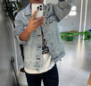 李維斯（Levi's）TYPE3翻領(lǐng)破洞單排扣長(cháng)袖牛仔夾克外套男款淺藍色 淺藍色 M 曬單實(shí)拍圖