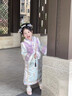 安妮優(yōu)兒格格服女童古裝清朝秋冬加厚兒童冬季漢服中國風(fēng)唐裝滿(mǎn)族拜年服裝 紫色加絨加厚 150 曬單實(shí)拍圖