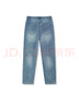 森馬（Semir）牛仔褲女冬加絨做舊長(zhǎng)褲女生保暖顯腿長(zhǎng)ins潮直筒褲103724124011 曬單實(shí)拍圖