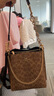 蔻馳（COACH）【品牌直供】女包MOLLIE手提斜挎水桶包 棕色CBQ33生日禮物 曬單實(shí)拍圖