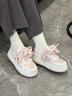森馬韓版奶fufu星星蝴蝶綁帶板鞋子女厚底運動(dòng)女鞋校園2025加絨休閑鞋 白粉色加絨【加絨建議拍大一碼 38 曬單實(shí)拍圖