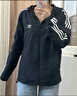 adidas經(jīng)典三條紋運動(dòng)連帽夾克外套男女秋季阿迪達斯三葉草 黑色   M 曬單實(shí)拍圖