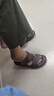 老人頭涼鞋男夏季新款舒適軟底頭層牛皮男士沙灘鞋透氣休閑涼拖鞋 深棕色 43 曬單實(shí)拍圖