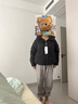 森馬（Semir）輕松羽絨|羽絨服女寬松連帽面包服時(shí)尚冬防潑水防風(fēng)外套百搭 黑色（灰鴨絨）90001 M 曬單實(shí)拍圖