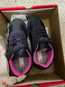 舒悅老人鞋女軟底防滑媽媽鞋冬季中老年健步鞋輕便旅游休閑鞋加絨保暖 深藍玫紅（女）33315 36 曬單實(shí)拍圖