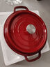 1號會(huì )員店（One's Member）琺瑯鍋湯鍋24cm 鑄鐵燉鍋3.5L煲湯鍋24cm酒紅 多功能烹飪 曬單實(shí)拍圖