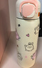 樂(lè )扣樂(lè )扣兒童保溫杯6-12歲水杯小學(xué)生上學(xué)專(zhuān)用直飲杯女孩不銹鋼喝水杯子 曬單實(shí)拍圖
