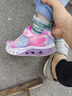 Skechers斯凱奇童鞋女童運動(dòng)鞋閃燈鞋開(kāi)關(guān)魔術(shù)貼兒童休閑公主鞋302315L 粉紅色/多彩色/PKMT 30 曬單實(shí)拍圖
