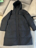 安踏（ANTA）面包羽絨丨中長(cháng)款連帽羽絨服女裝冬季新款防潑水加厚鴨絨保暖外套 【黑巧法棍-中長(cháng)款】基礎黑-3 M (充絨量175) 曬單實(shí)拍圖