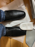 蜘蛛王皮鞋男士商務(wù)正裝鞋牛皮透氣氧吧呼吸鞋子男 黑色 37  曬單實(shí)拍圖