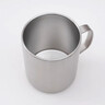 無(wú)印良品（MUJI）不銹鋼雙層馬克杯 大容量男女辦公學(xué)生水杯茶杯咖啡杯 銀色490ml 曬單實(shí)拍圖