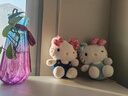 Hello Kitty三麗鷗毛絨玩具公仔布娃娃抱枕生日禮物 8寸坐姿KT-蝴蝶結款深藍 曬單實(shí)拍圖