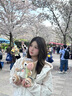 南木熊衛衣女學(xué)生連帽碎花衛衣外套女2025秋開(kāi)衫拉鏈寬松休閑學(xué)院風(fēng)薄款 米杏色M【80-105斤】 曬單實(shí)拍圖