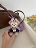 迪士尼秋冬雪莉玫達菲小熊包包掛件汽車(chē)鑰匙扣掛繩男女毛絨公仔玩偶禮物 嘻哈玫玫掛件【黑色掛繩】 曬單實(shí)拍圖