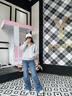 美麗衣櫥（BEAUTIFUL WARDROBE）高腰減齡微喇牛仔褲女秋季高級復古感顯瘦喇叭褲慵懶拖地馬蹄褲女 曬單實(shí)拍圖