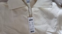 Semir衛(wèi)衣女純色半開襟衣服溫柔百搭秋休閑風(fēng)寬松落肩套頭衫ins潮 奶白10501 L 曬單實(shí)拍圖