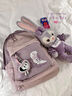 BAGSMART x EstherBunny艾絲樂(lè )小兔聯(lián)名雙肩包通勤校園大容量背包學(xué)生書(shū)包 櫻雪紫（刺繡款-可容納14英寸筆記本） 曬單實(shí)拍圖