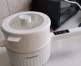 SuperBaby電煮鍋電奶鍋電鍋一體多功能鍋陶瓷釉不粘鍋輔食鍋學(xué)生宿舍泡面小電鍋2-3人用2L容量 2L 香檳白-微電腦款（帶蒸籠） 曬單實(shí)拍圖