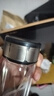 不銹鋼杯蓋耐熱防燙雙層玻璃杯透明泡茶水杯雙層隔熱防燙 富貴蓋燒厚底中杯 300ml 1只 曬單實(shí)拍圖