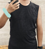迪卡儂跑步運動(dòng)柔軟透氣男士寬松無(wú)袖T恤 黑色L-2506334 曬單實(shí)拍圖