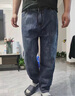 GUANGAN AEPE水洗漸變牛仔褲男款小腳寬松哈倫男褲春秋大碼顯瘦潮流痞帥褲子男 藍色 1008 30 曬單實(shí)拍圖