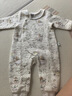 哈尼天空嬰兒夾棉連體衣新生兒秋冬外出連身衣寶寶薄棉衣服爬服 茶杯云 80cm 曬單實(shí)拍圖