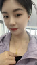 金至尊（3DG Jewellery）黃金項鏈女素鏈鎖骨鏈W扣999足金鏈子自戴送女友新年禮物計價(jià) 金重3.46克(配珠寶禮盒) 曬單實(shí)拍圖