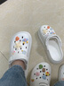名創(chuàng  )優(yōu)品（MINISO）洞洞鞋男女夏季外穿涼鞋防滑厚底踩屎感包頭涼拖鞋 卡其+趣味零食 曬單實(shí)拍圖