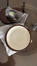 漫時(shí)光陶瓷吐骨碟食品級餐桌垃圾盤(pán)家用點(diǎn)心碟輕奢高級感烤肉蘸料小盤(pán)子 奶油棕-【6個(gè)裝】配收納架 15.5cm 曬單實(shí)拍圖