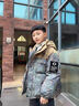 G.DUCKKIDS品牌童裝男童羽絨服加厚保暖兒童冬裝外套男孩休閑拼色衣服中大童 卡其 170cm 曬單實(shí)拍圖