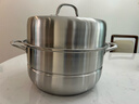 康巴赫304不銹鋼雙層蒸鍋蒸籠復底大湯蒸鍋多功能鍋具32cm燃氣灶通用 曬單實(shí)拍圖