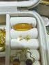 中國黃金（CHINA GOLD）黃金花絲蝴蝶耳釘女5G足金耳飾精致小巧中秋節生日禮物送女友老婆 蝴蝶耳釘【一對】約0.6g 曬單實(shí)拍圖